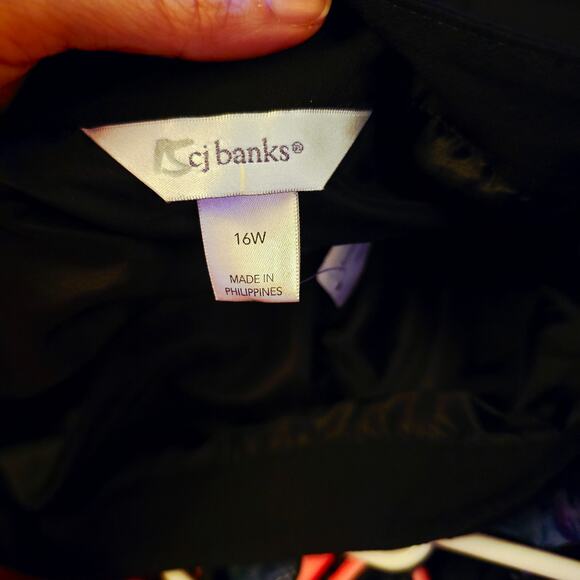 CJ Banks Dark Academia black pleated midi skirt nwt size 16w - Picture 4 of 5